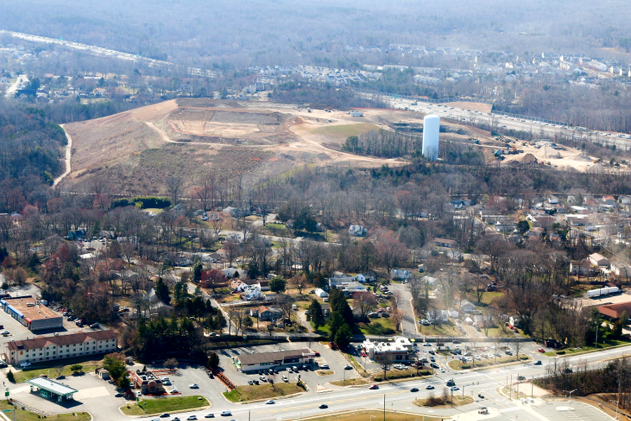 the Potomac Landfill at Dumfries, used for Construction and Demolition Debris, in 2018